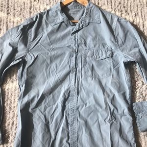 Save khaki United lightweight cotton button down